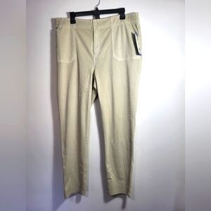 NWT 32 Degree tan straight leg pants, women's L  #2411